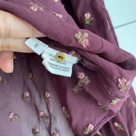 Ulla Johnson Odelia Floral Embroidered Bow Tie Top Size 8 - Picture 9 of 10